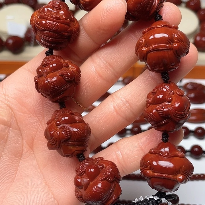 橄榄核手串灰**使玉化财神
