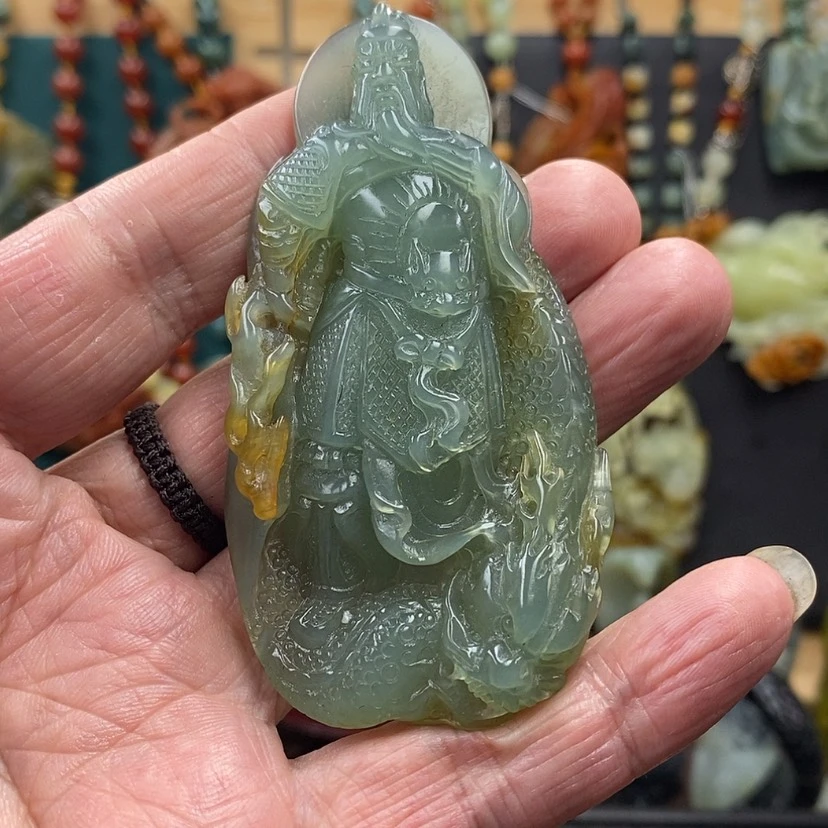 【闪购商品】蛇纹石玉未镶嵌吊坠黑*啡