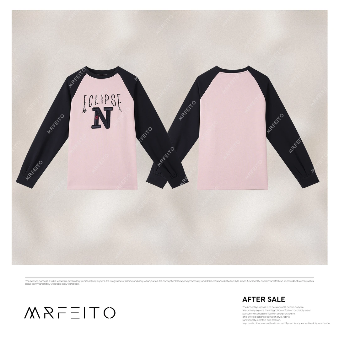 MRFEITO【雨夜樱花】2025年春季时尚字母女士卫衣H789WY02C30404