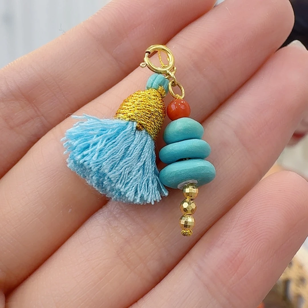 绿松石18K金镶嵌珠宝奇石