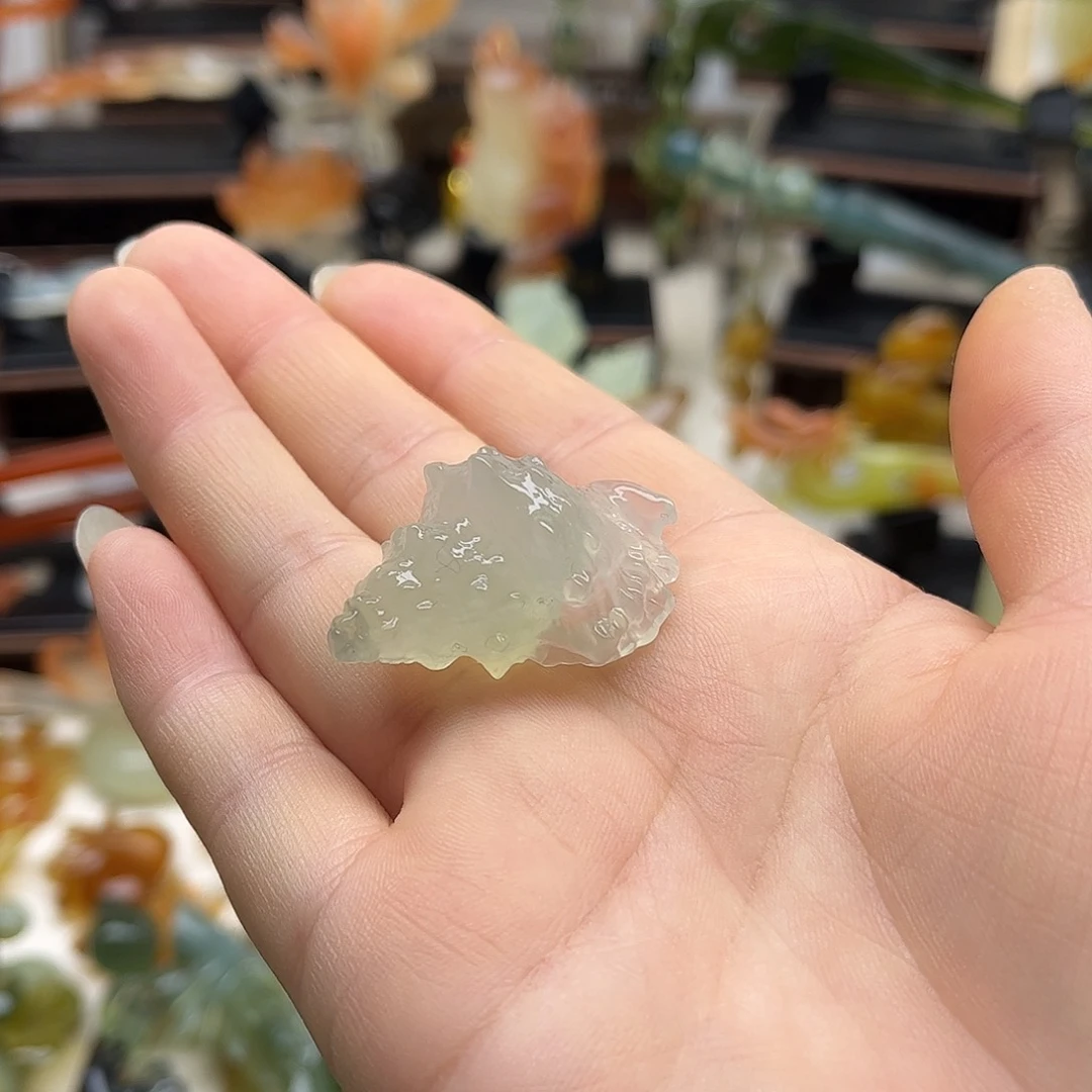 蛇纹石玉未镶嵌岫玉发簪