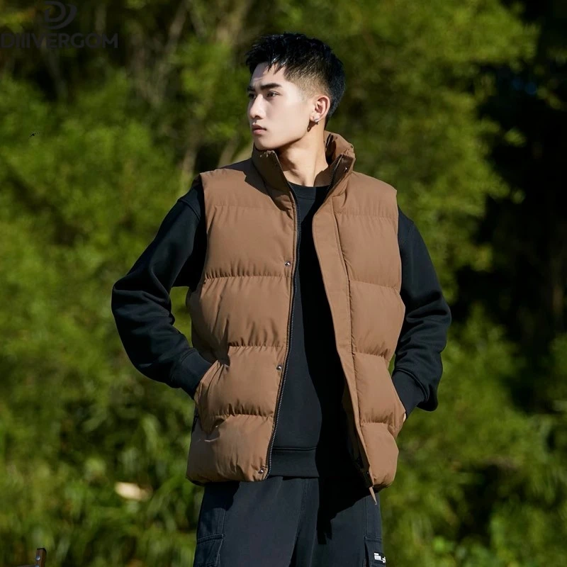 新款棉马甲男士秋冬季外穿坎肩背心时尚潮流外套百搭无袖马夹外套