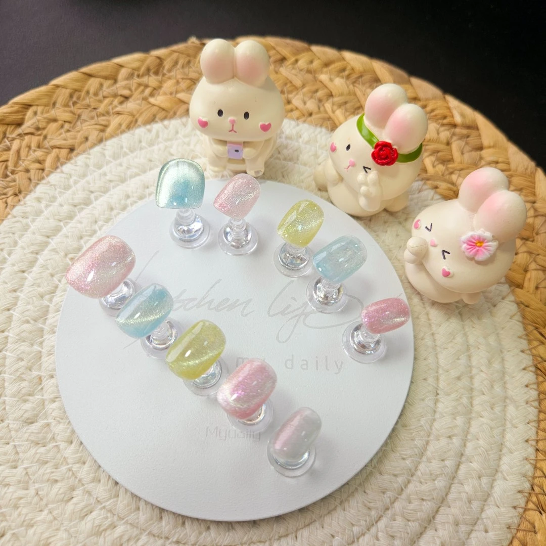 {彩虹跳跳糖}纯手工气质温柔穿戴甲{no退no换]