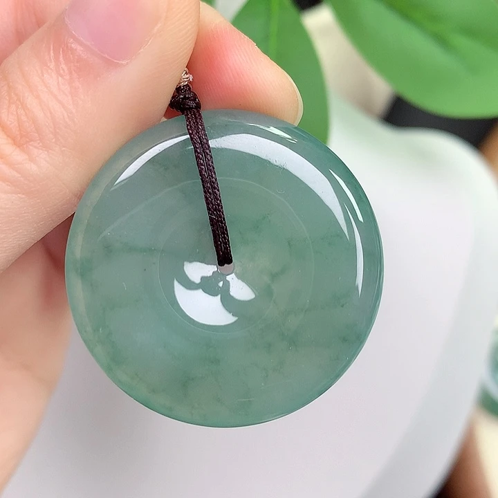 颈饰未镶嵌翡翠平安扣 34.7-6.0mm