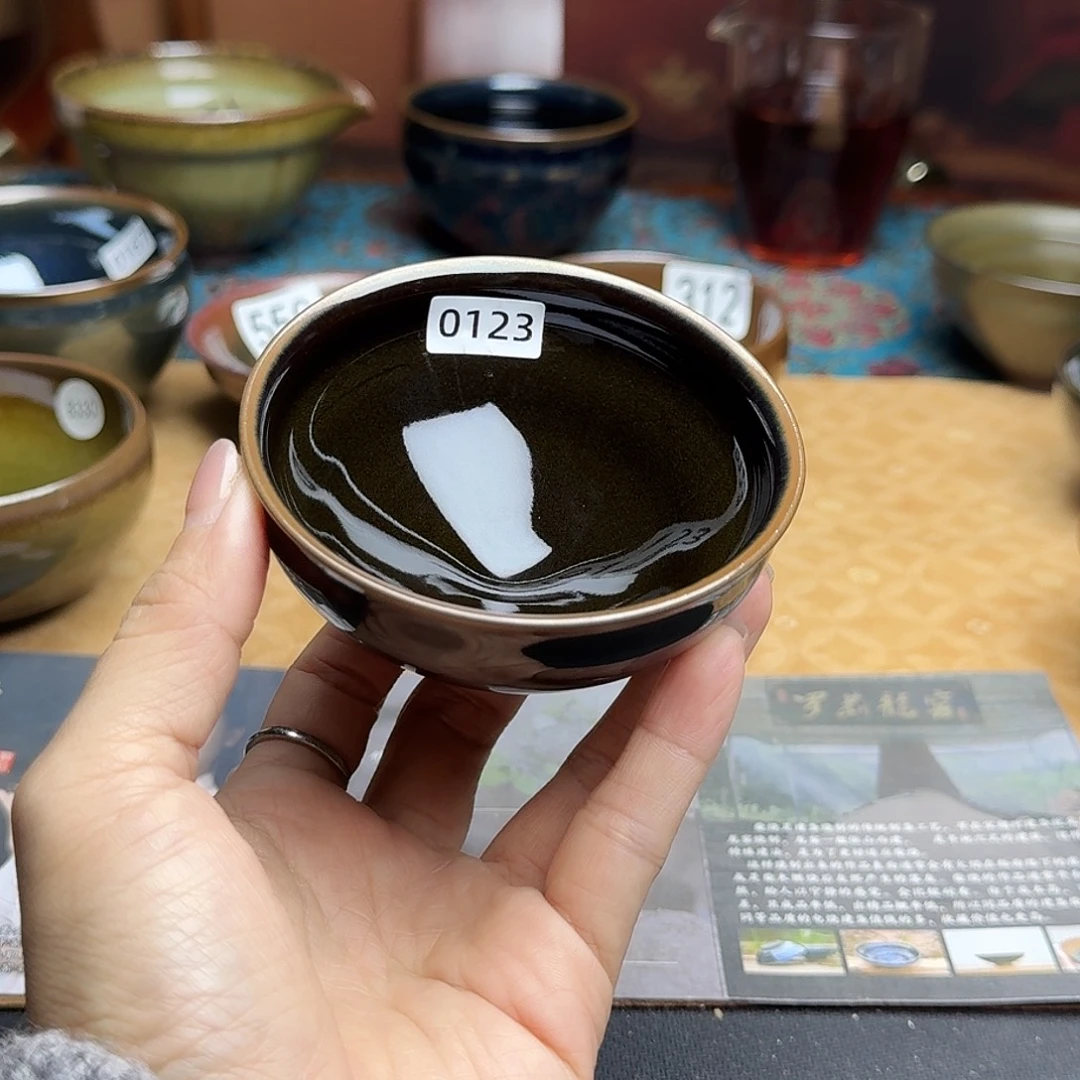 茶盏0123 建窑建盏柴烧手工主人杯