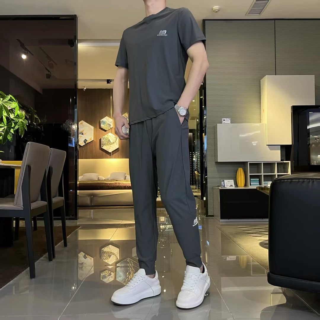 【加长加肥加大】25年男士夏季锦纶高弹冰丝速干裤百搭时尚