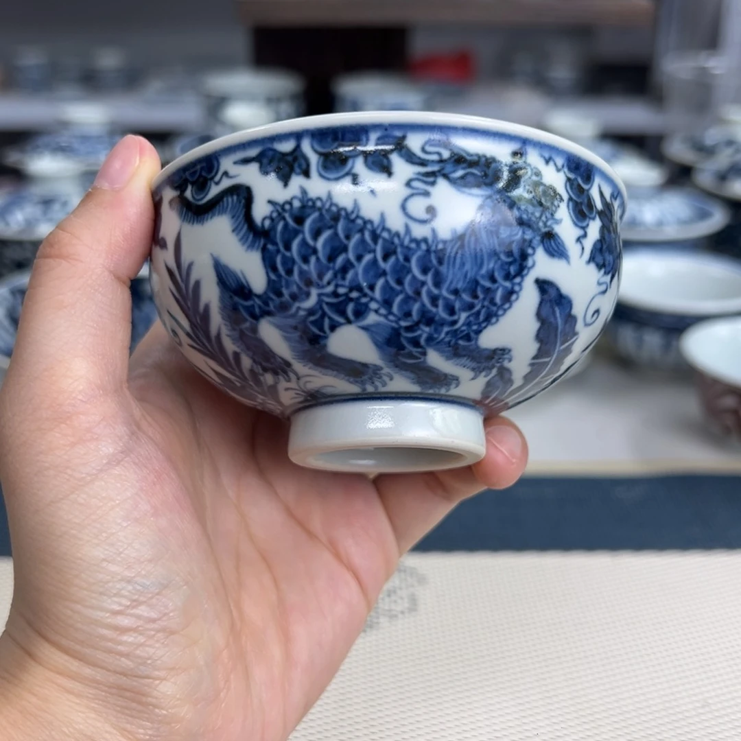 微瑕福利麒麟鸡心杯