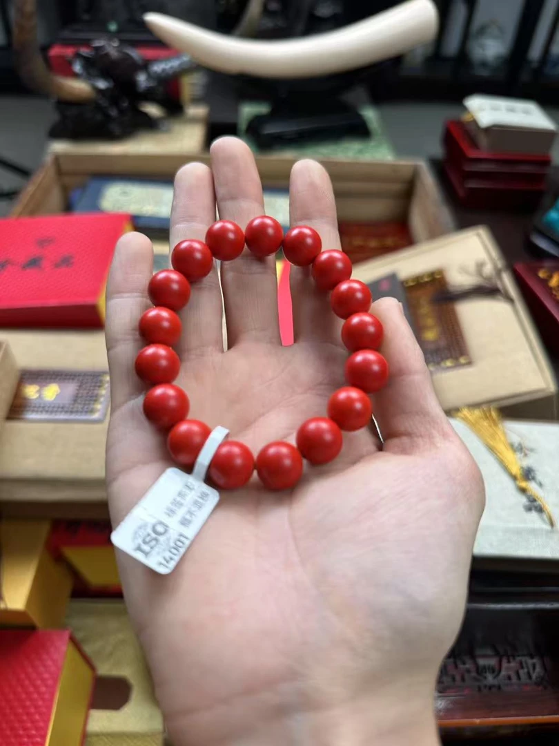 天然辰砂【闪购商品】朱砂手串圆