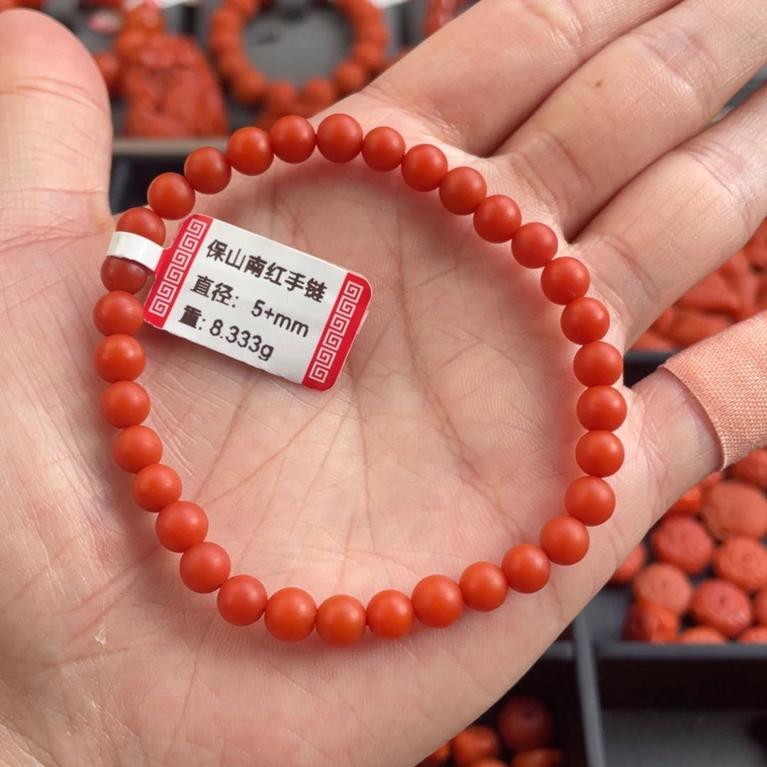 太****未镶嵌手串5➕南红玛瑙