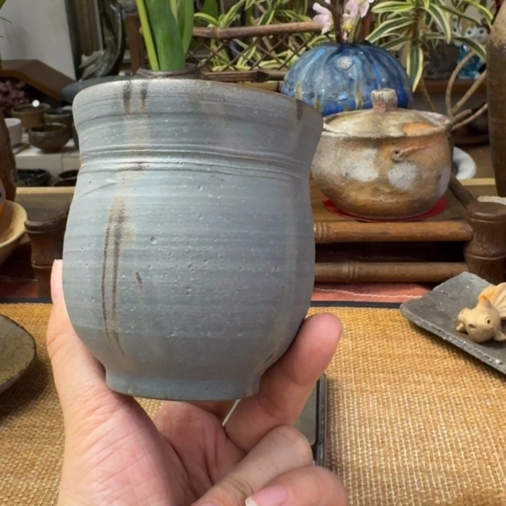 铃木美基青备前汤吞福利一口价