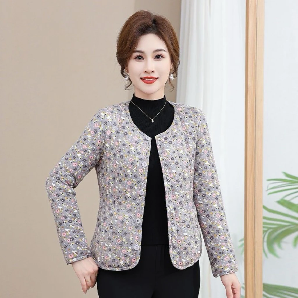 冬季女装妈妈碎花小棉袄居家内胆外穿加厚棉服小棉袄厚实防风抗寒