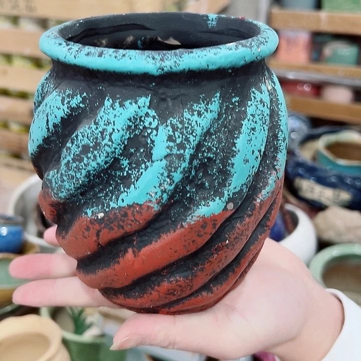 有孔.凑满10元发货多肉陶瓷花盆！