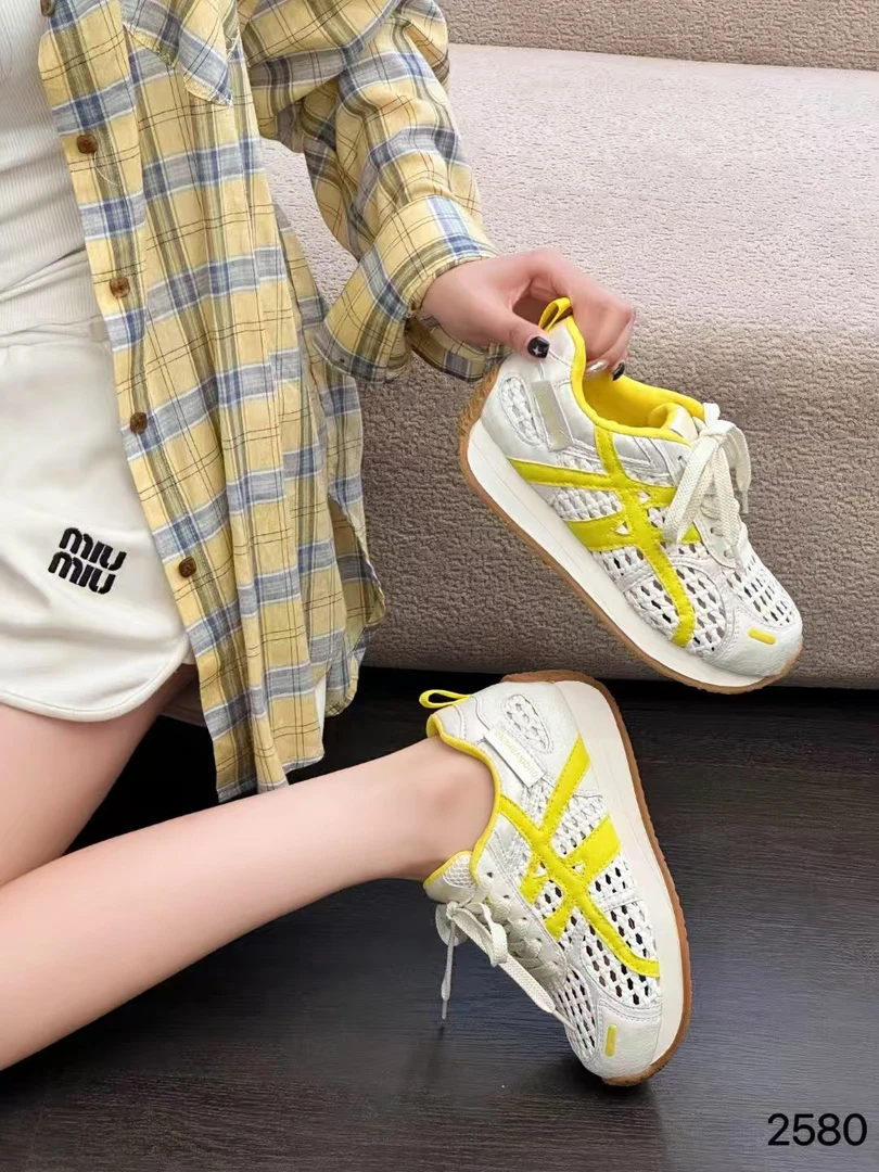 网红超火编织阿甘运动鞋女2025夏季新款爆款镂空透气休闲运动鞋潮