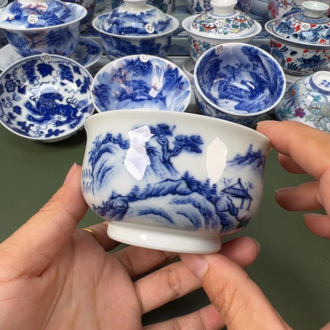 陶瓷景德镇纯手工纯手绘茶具木木58