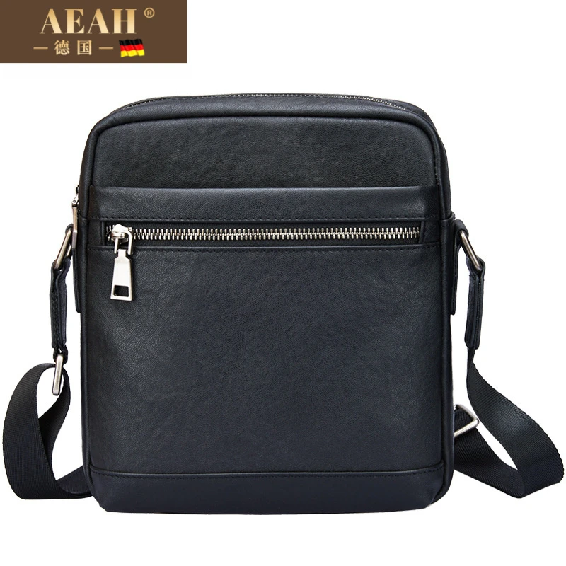 AEAH2025新款夏季头层牛皮男士小包斜挎包真皮单肩包夏季时尚休闲