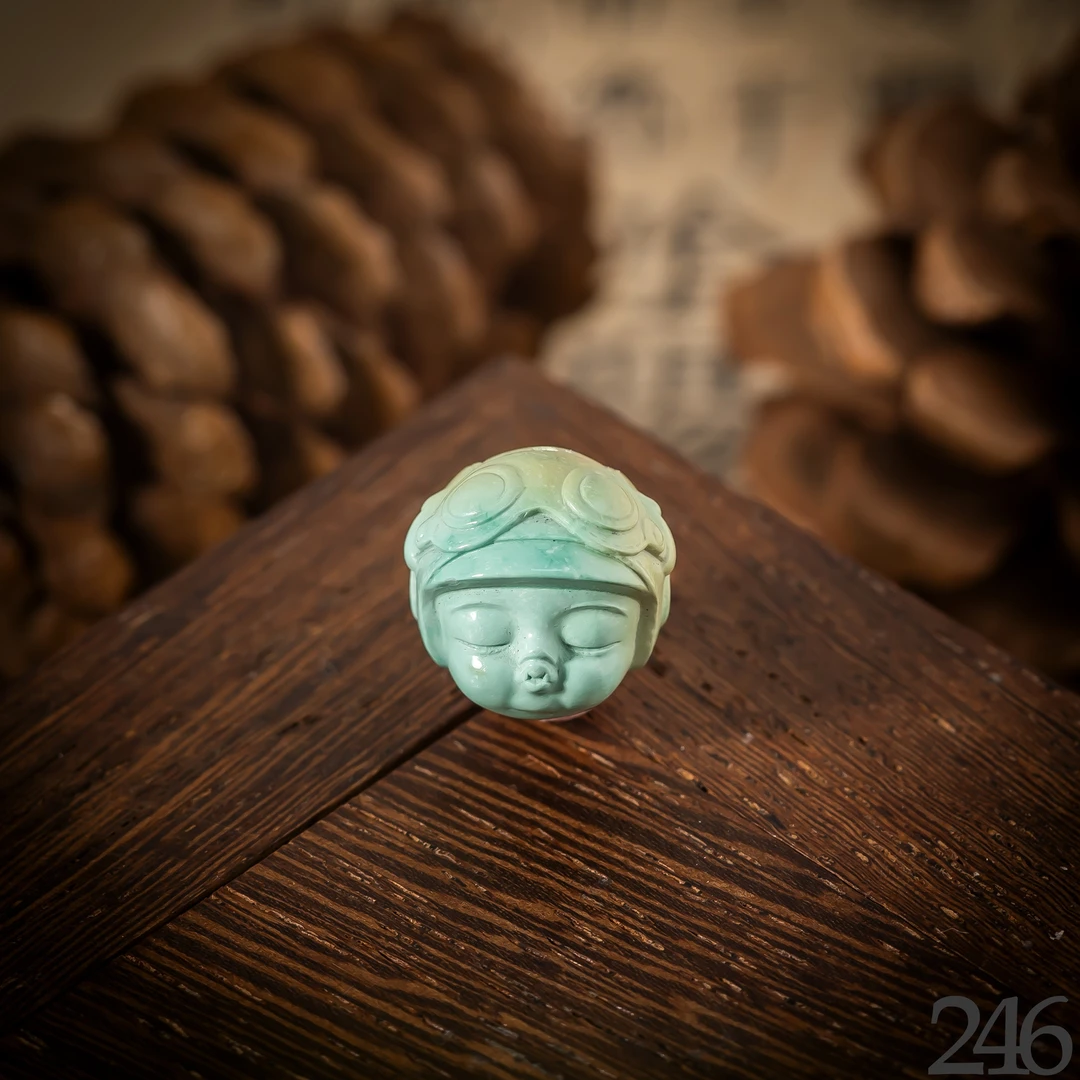 【世间臻宝】绿松雕刻件/13*13*13mm/多样性发一件/SS246/孤