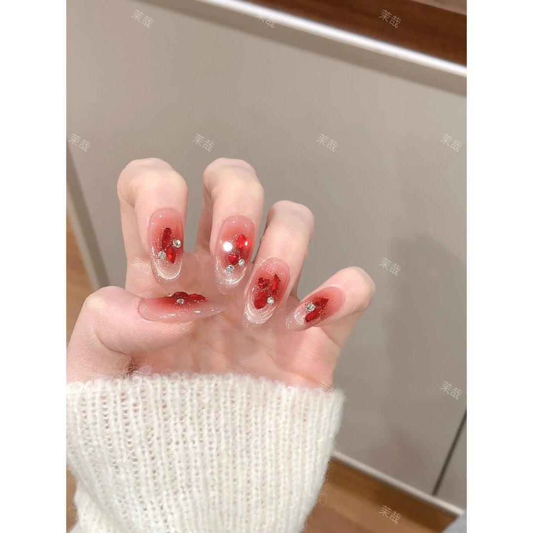 茉哉皮皮【炽焰梦境】纯手工定制美甲拆卸穿戴甲A5266