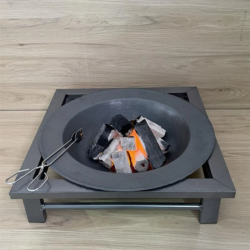 精品铸铁锅老式烤火炉烧柴火传统木炭碳烤火盆取暖炉农村家用冬季