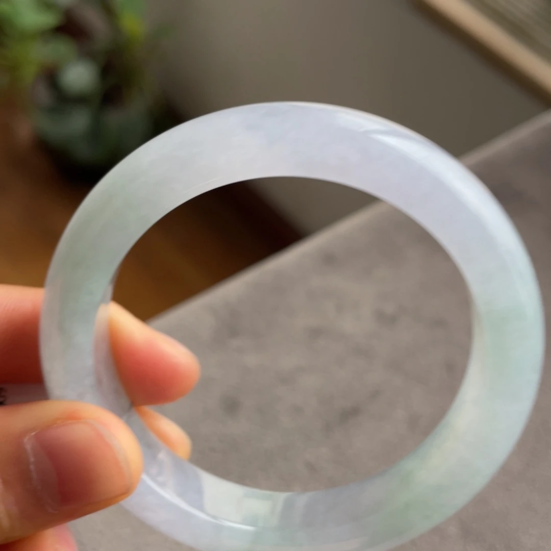 翡翠未镶嵌手镯冰春彩