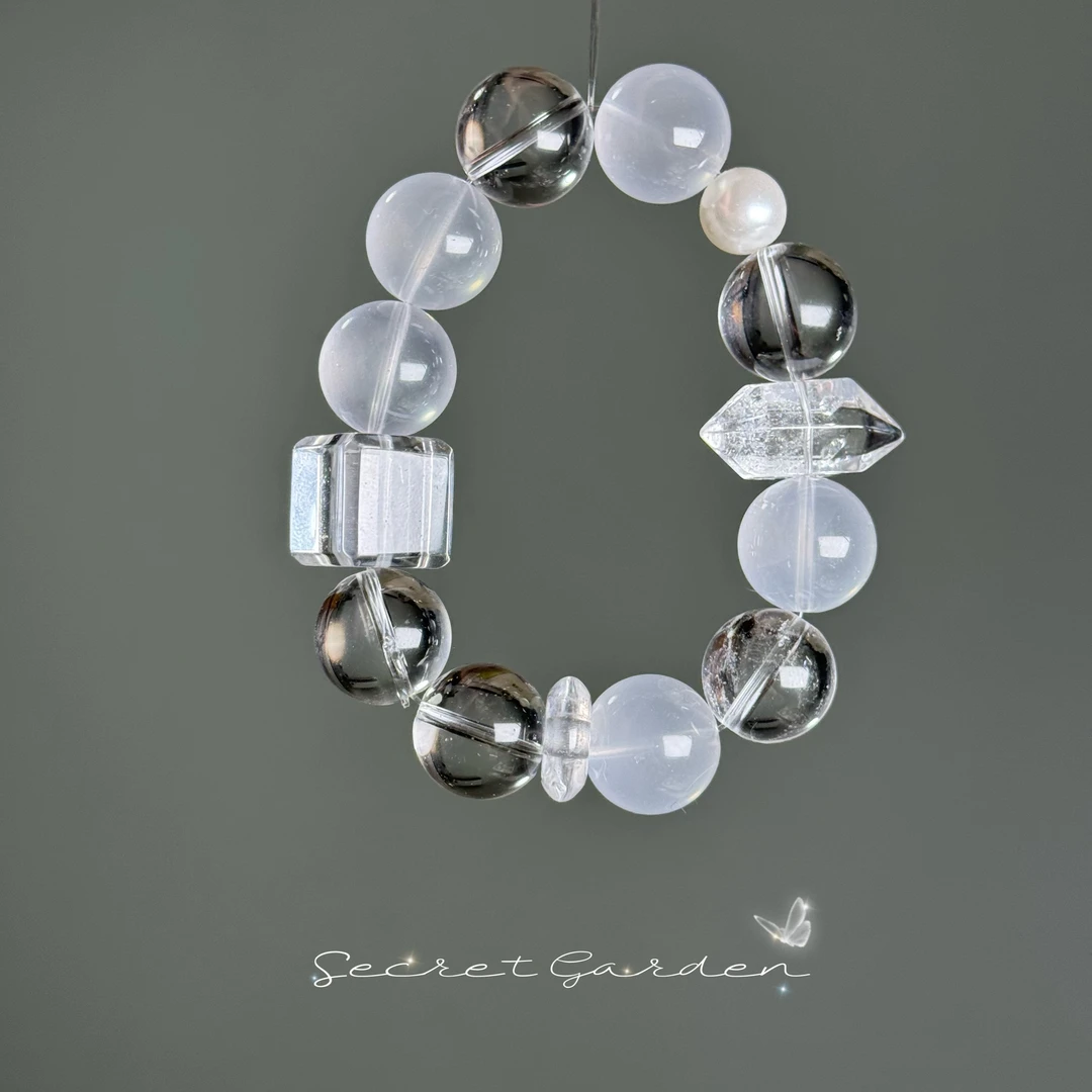 合金手链 【白月光】原创系列高品净体奶白16m