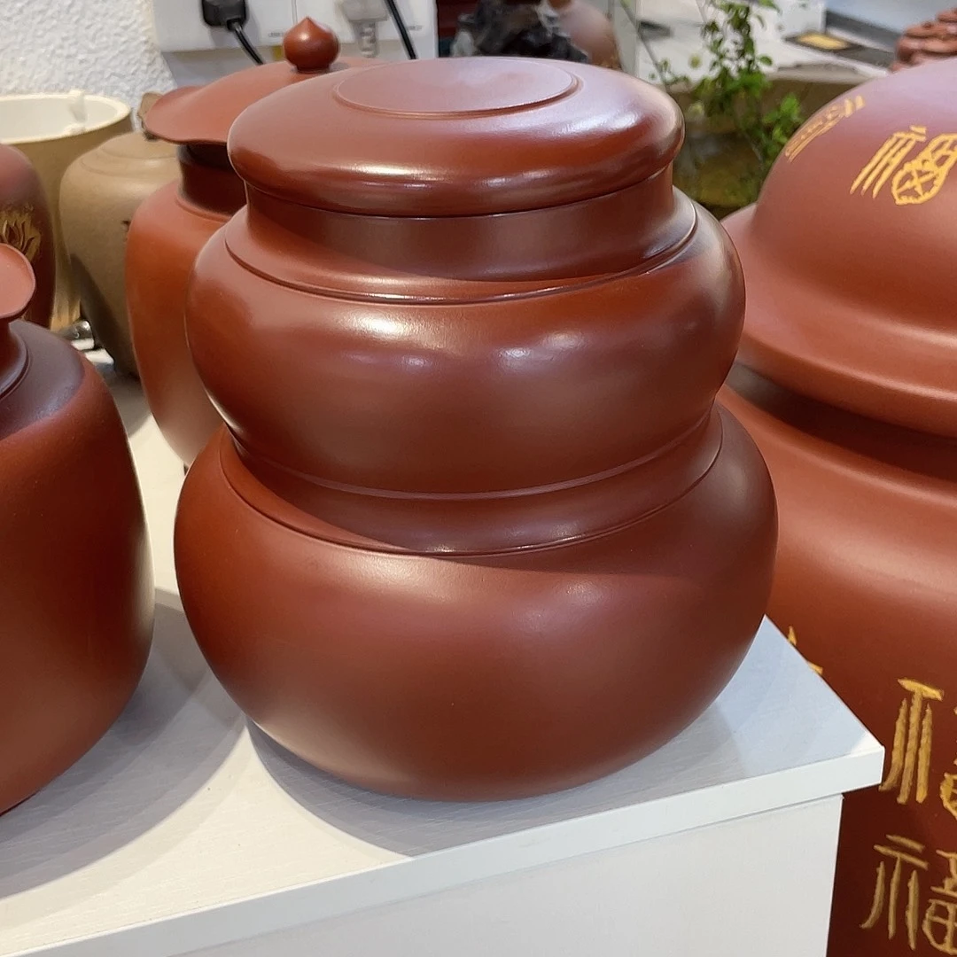 努***斗紫砂茶叶罐紫砂茶叶罐两斤半