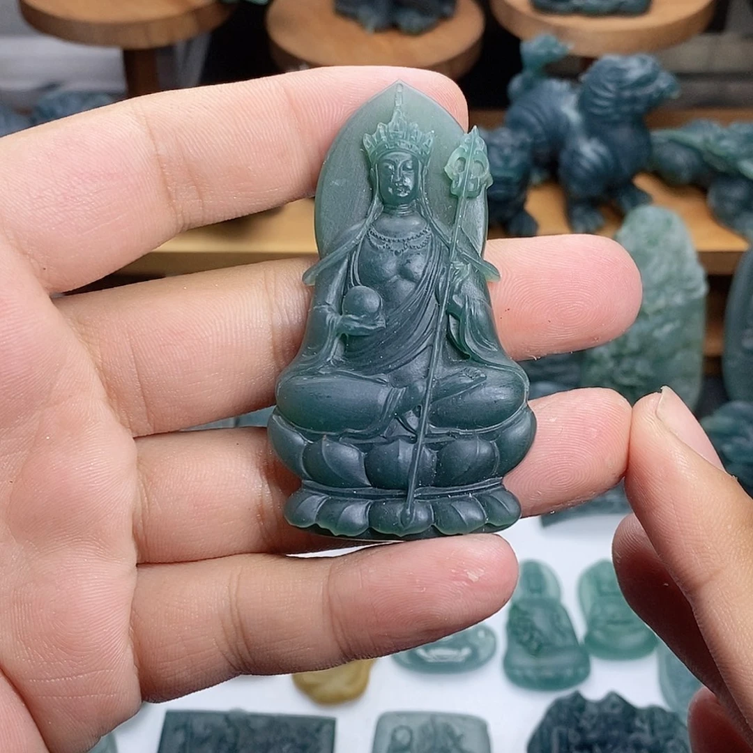 定制翡翠未镶嵌地藏