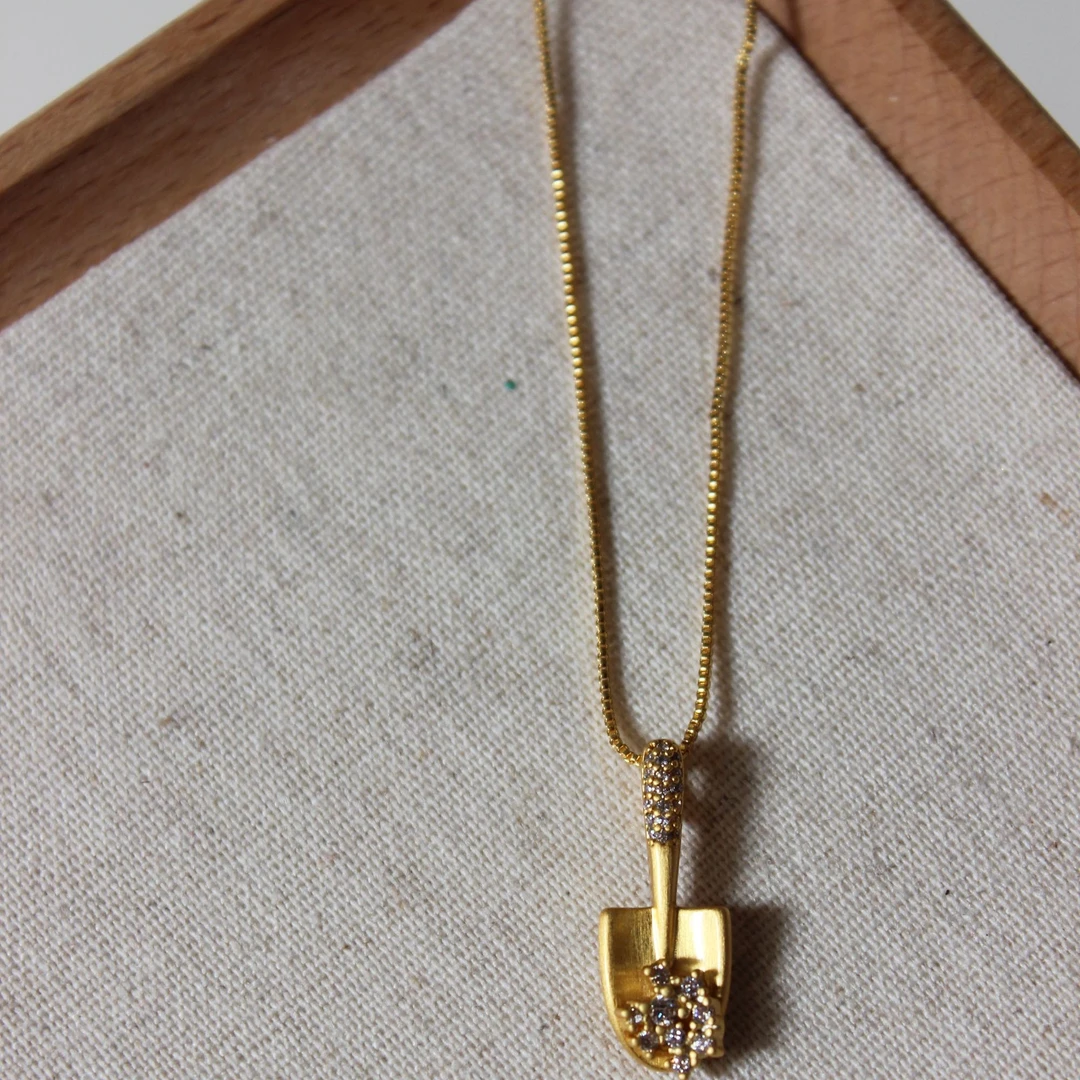 合金项链 陶然无忧|小金铲合金项链