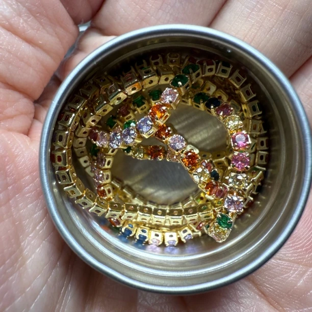 店铺满50包邮 新品 锆石 彩色美甲钻 链条 一罐0.5米长