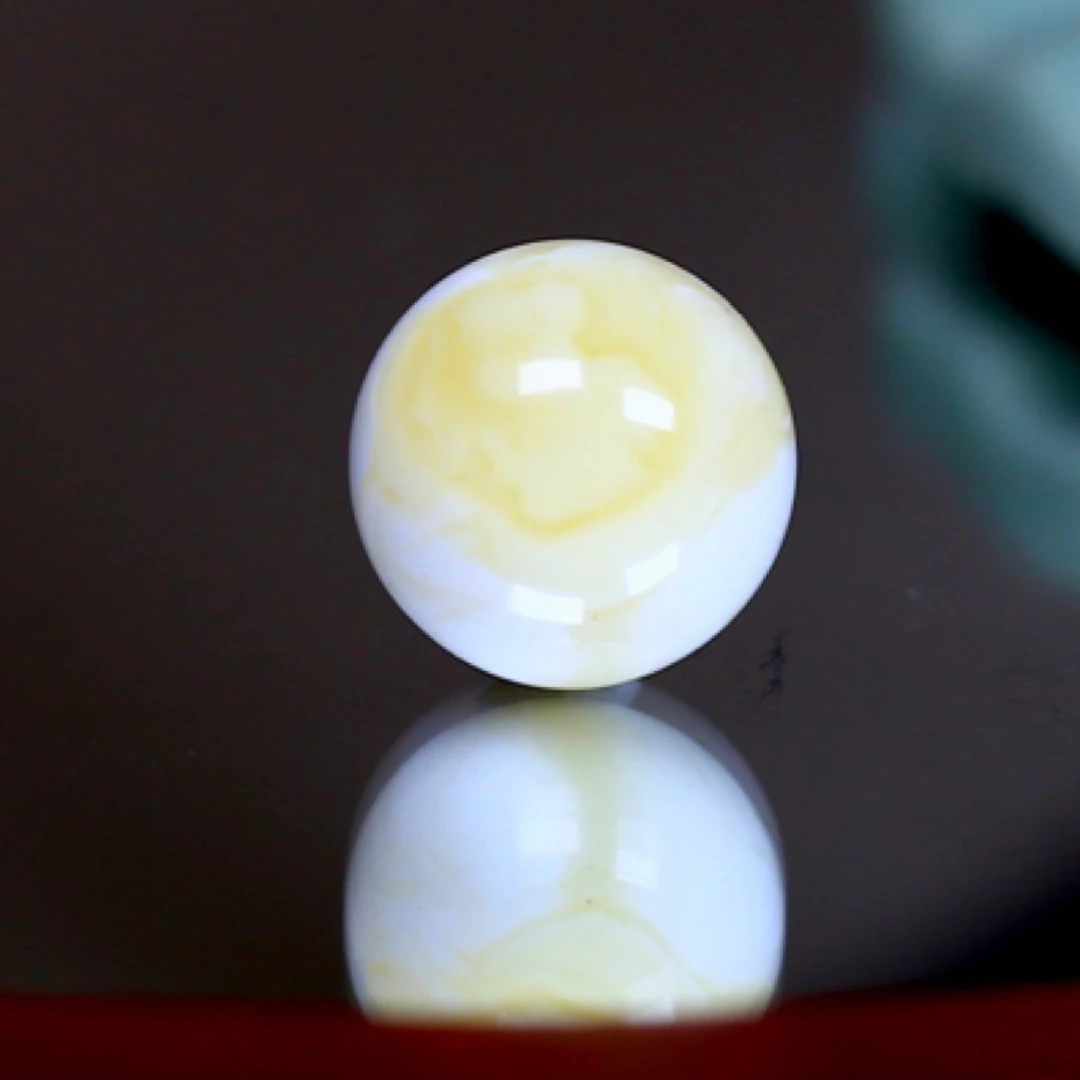 11.5mm俄料瓷白花圆珠 品质扎实，尺寸合适的来（多样性发其一）