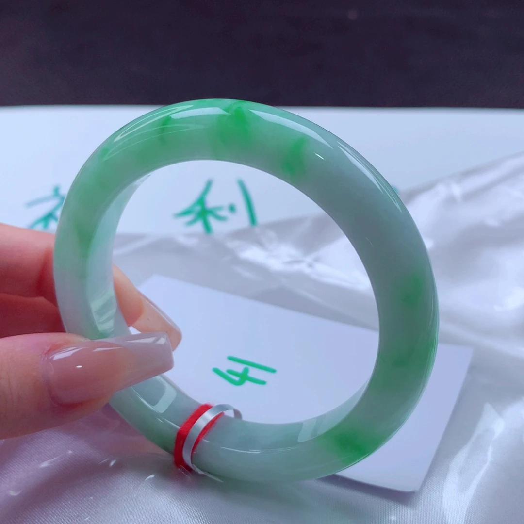 翡翠手镯未镶嵌天然缅甸翡翠A货手镯 41号