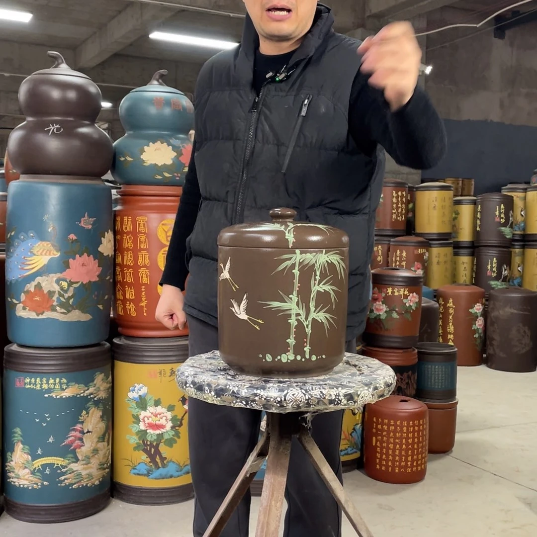 宜兴原矿紫砂茶叶罐