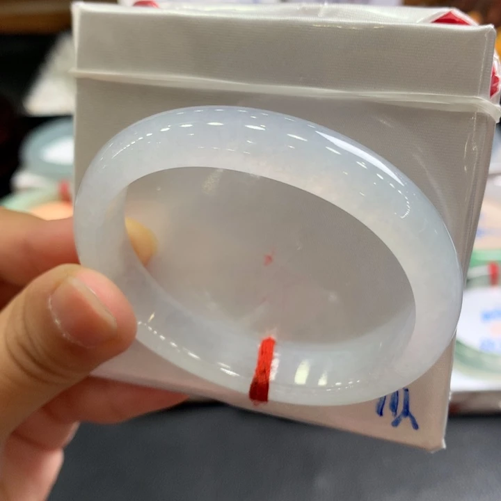 翡翠手镯未镶嵌5号必拍52贵妃冰种起光