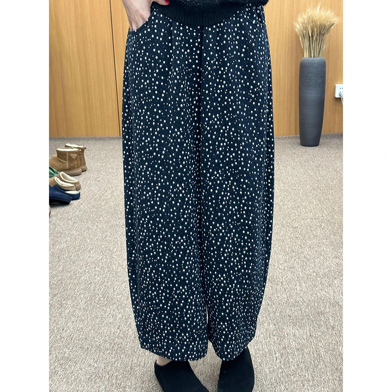 微胖妹妹mm九分奶奶裤女春阔腿哈伦裤小个子宽松八分萝卜山本裤子