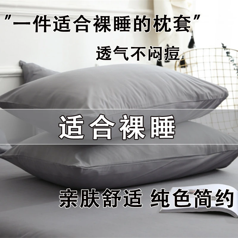 新款2025ins枕套纯色特价一对成人大号48×74cm枕头套单双人枕芯皮