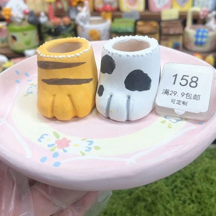 158爪子花盆套装花盆
