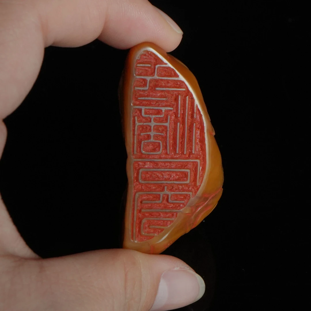 DY-C506寿山石 “水滴石穿”印章 53*22*39mm66.84g