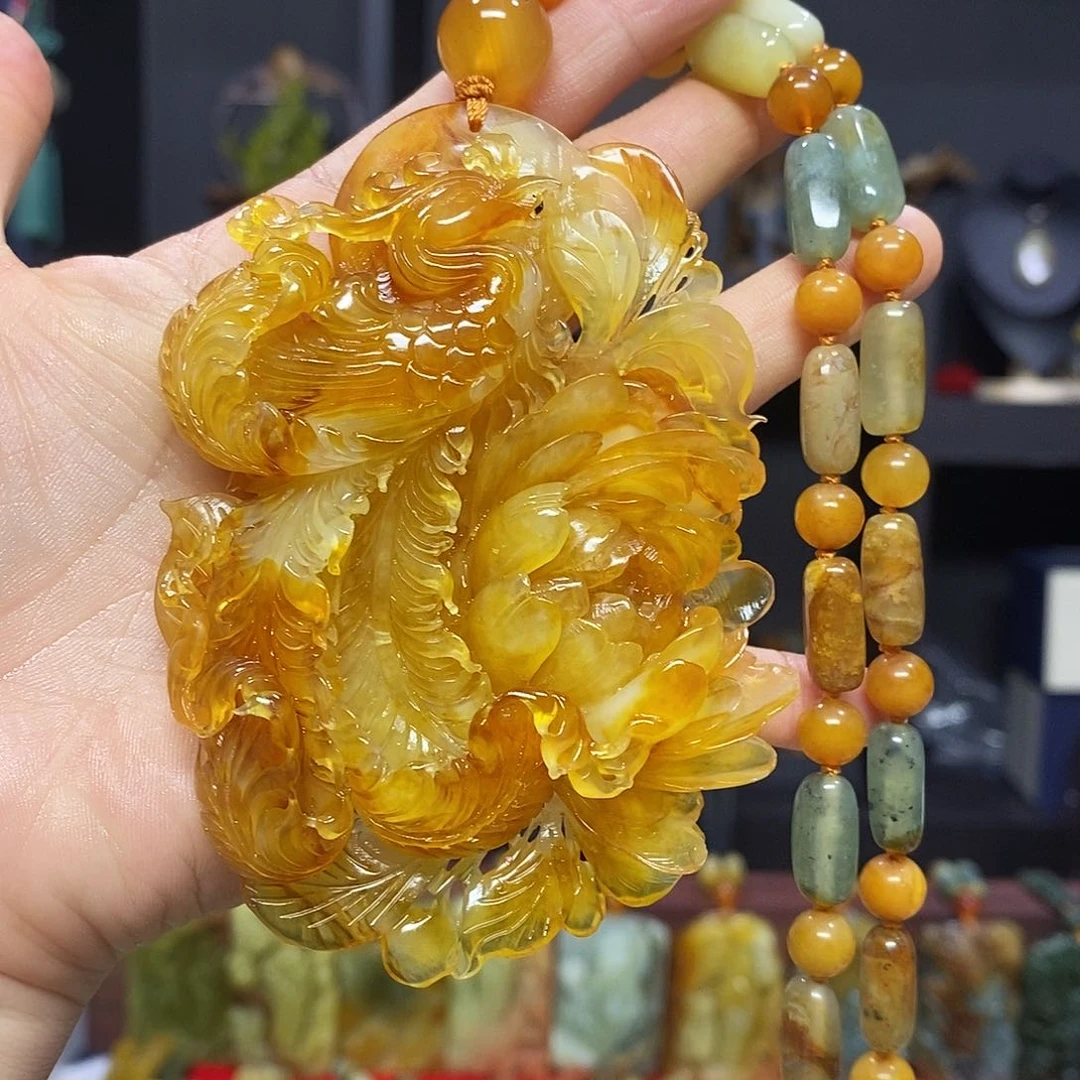 未镶嵌岫玉挂件吊坠