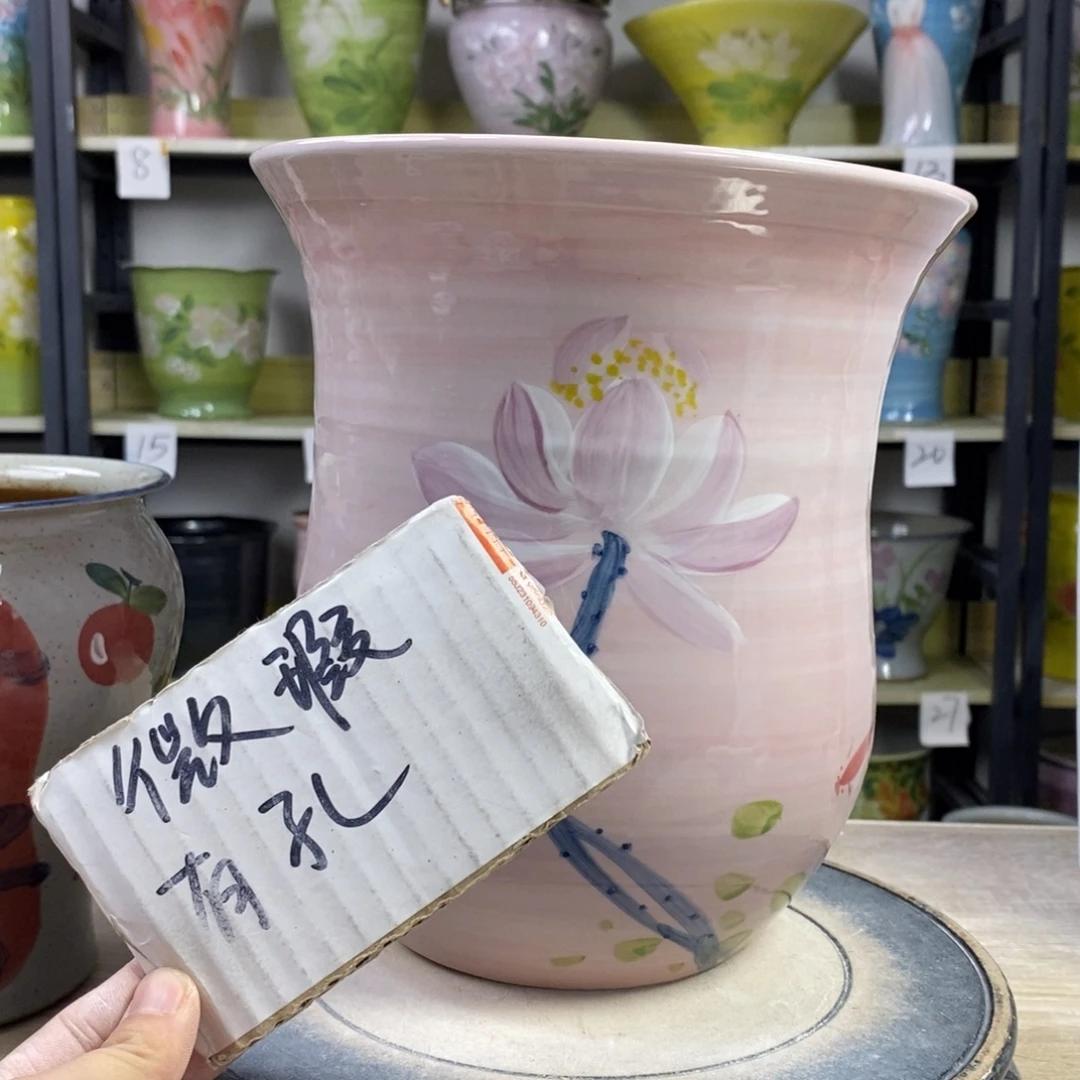 景德镇手工手绘陶瓷花盆