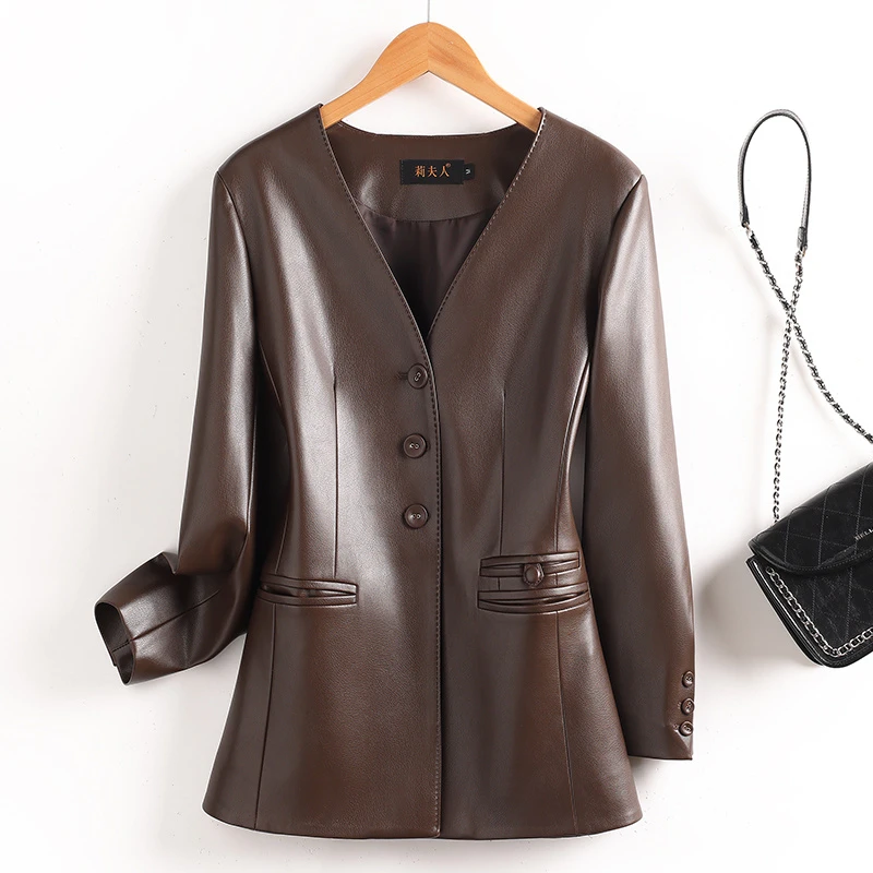 （275）海宁真皮绵羊皮短款休闲西服皮衣LFR