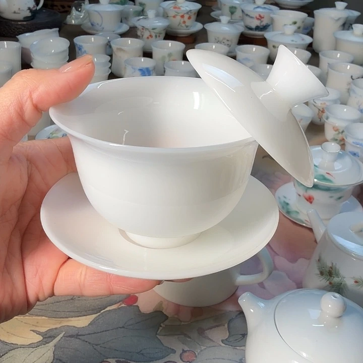 璞玉三才盖碗盖下130