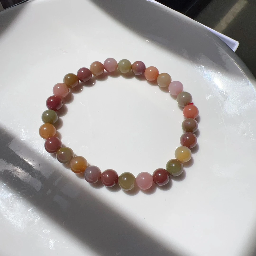 天然盐源玛瑙（糖果色）手串单圈多样性发一