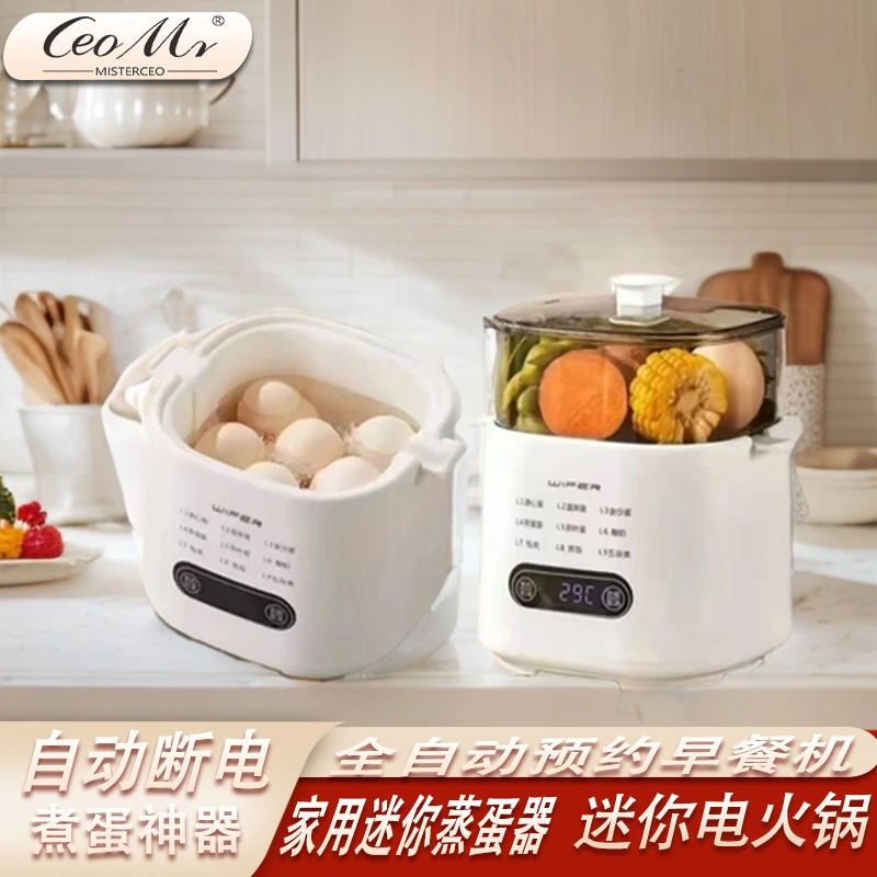 多功能蒸蛋煮蛋器家用迷你蒸蛋器全自动预约早餐机自动断电2025