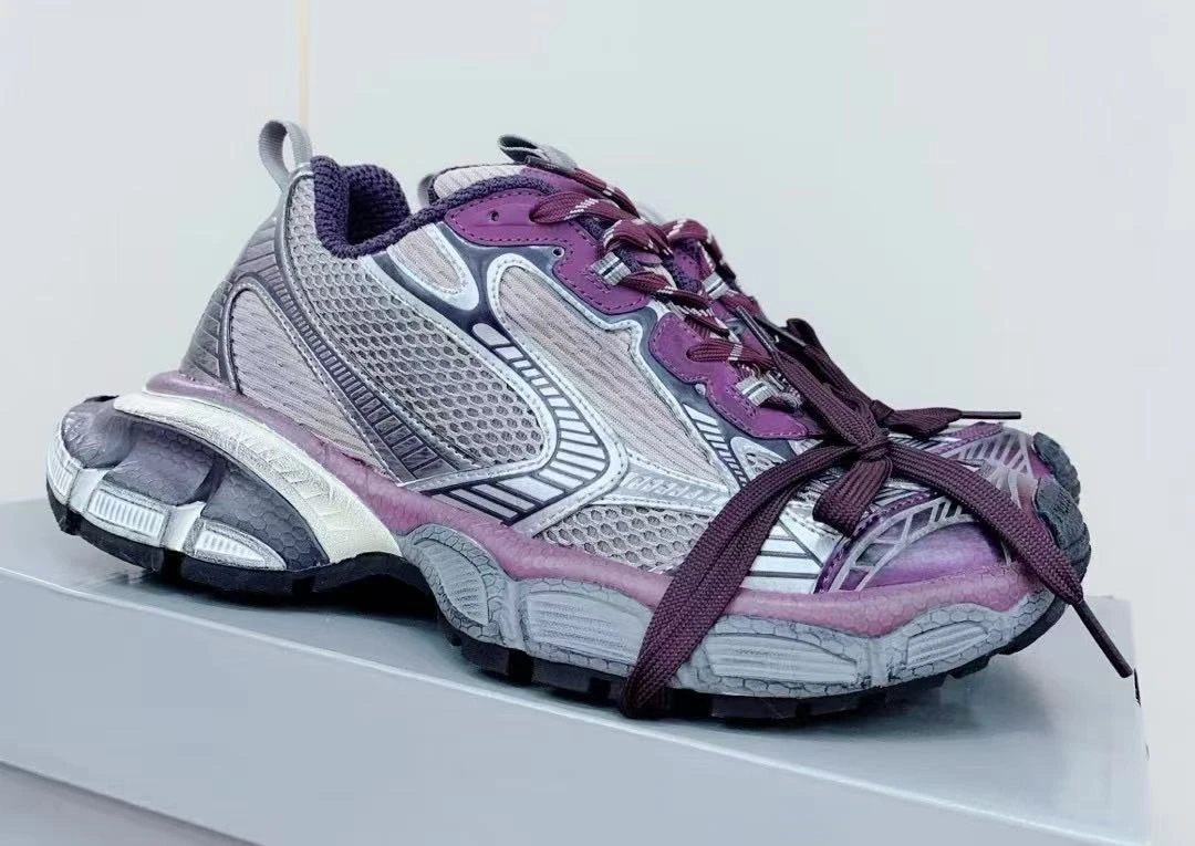 断码清仓户外爆版{3xl紫}休闲百搭复古老爹鞋厚底做旧情侣鞋