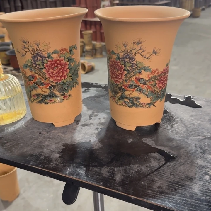 紫砂紫砂花盆破损补发高度22口径17俩只