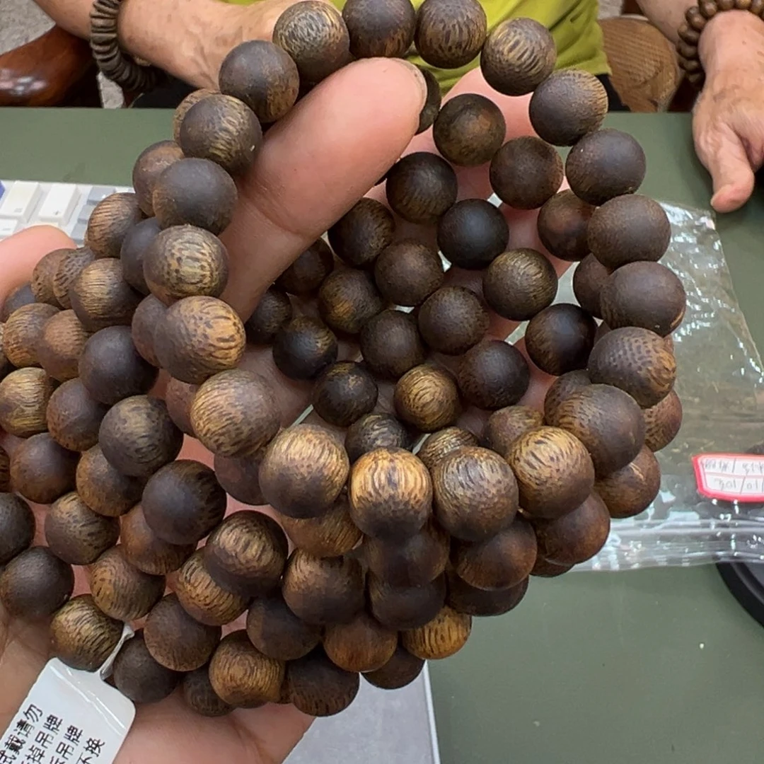 沉香手串乌身卡1.0/10g沉水浮单圈多样性发一