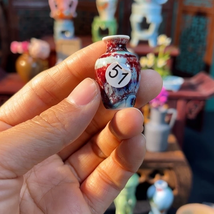 摆件微陶老王迷你花瓶