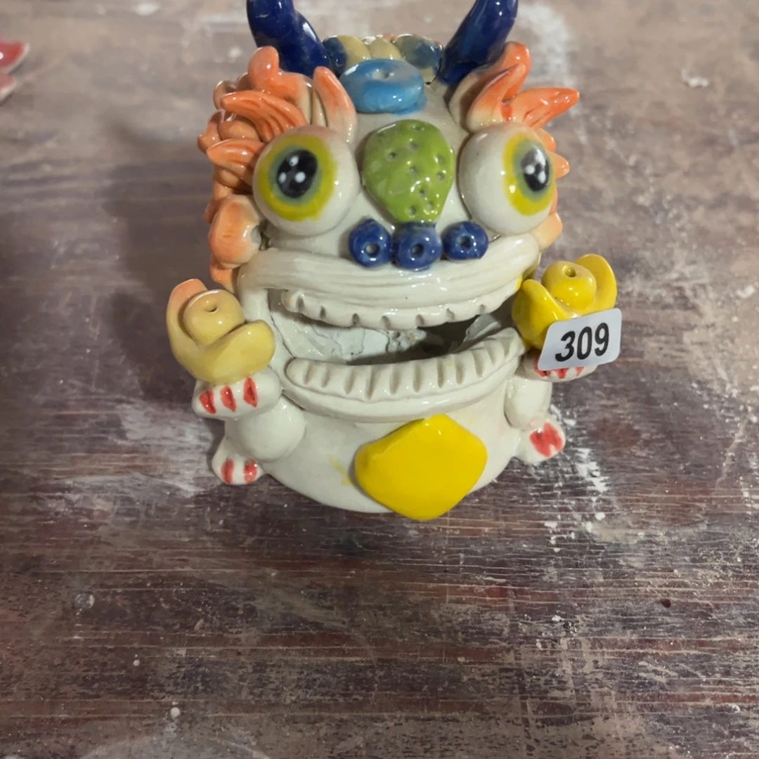 摆件纯手工抽象陶瓷摆件微瑕309