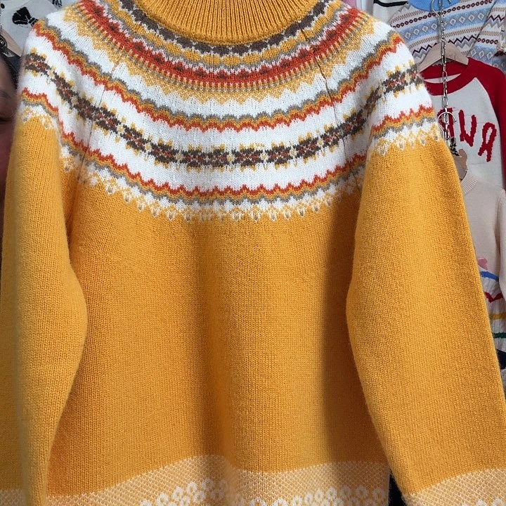 黄色费尔岛160尺码黄色