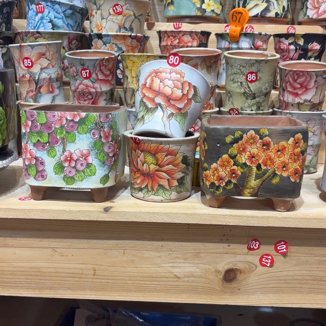 糖***糖景德镇手绘花盆陶瓷