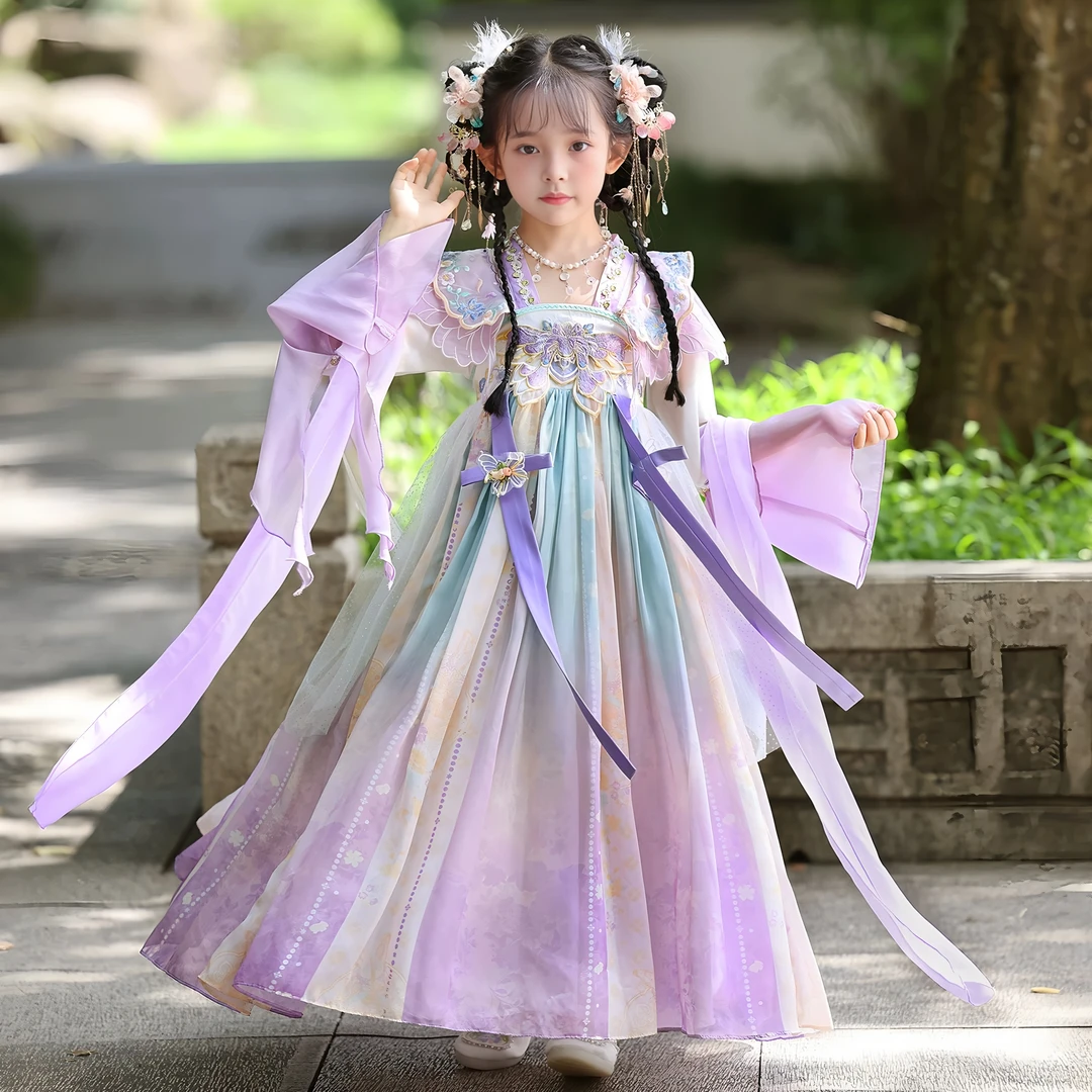 （1301-1400）女童汉服公主裙洛丽塔马面裙新中式套装两件套